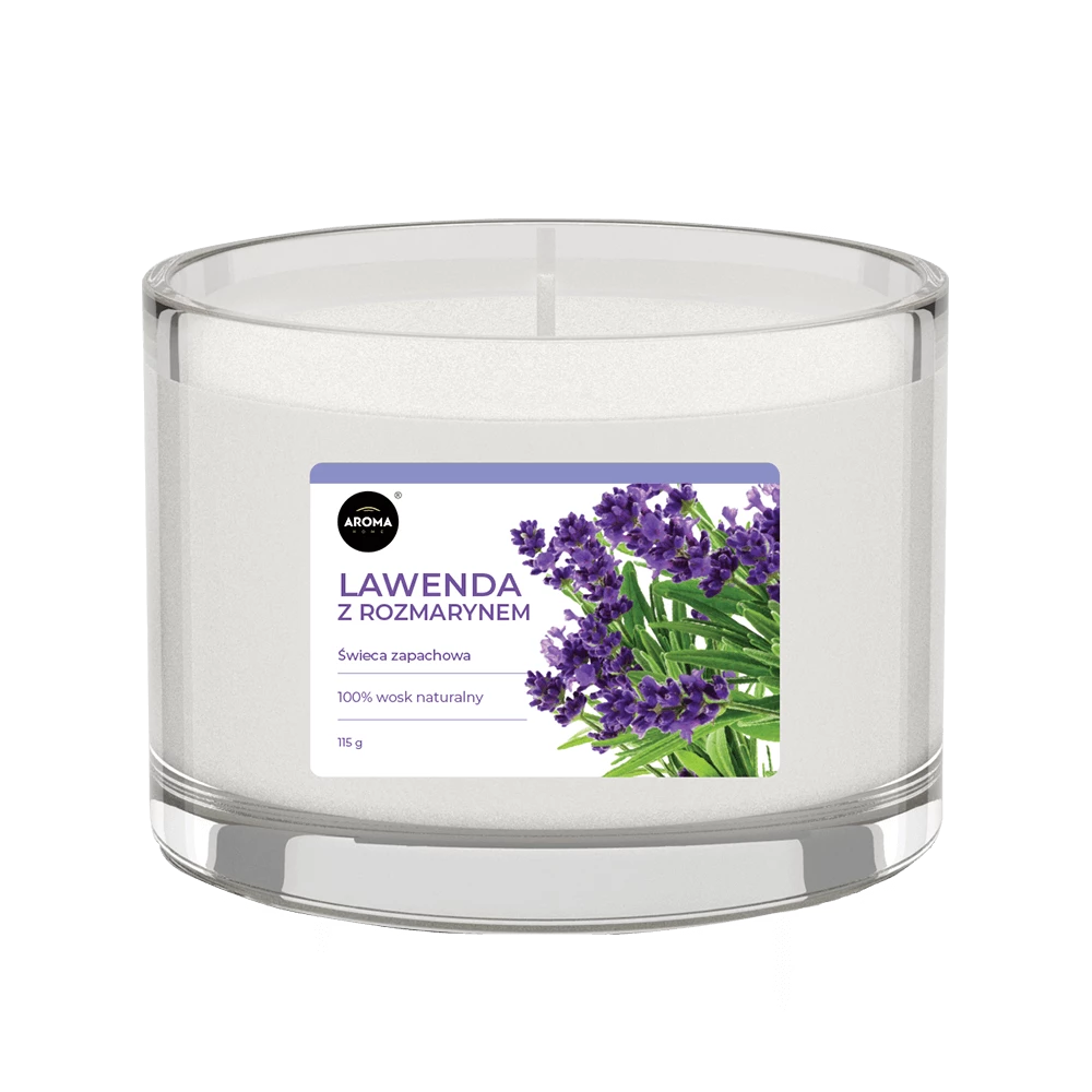 Aroma home BASIC LINE CANDLE  115g Lavender with rosemary