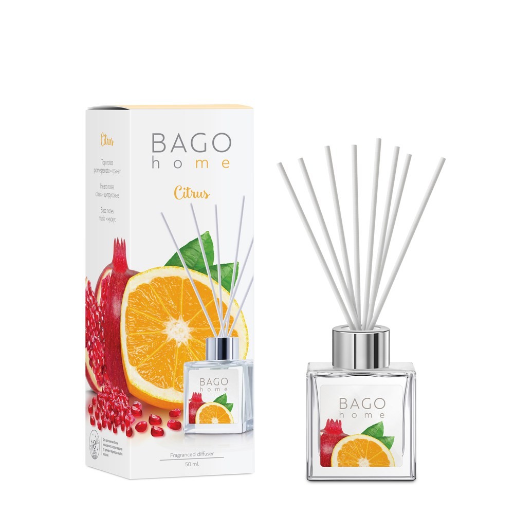 BAGO HOME мини-диффузор 50 мл ЦИТРУС 4630030290889